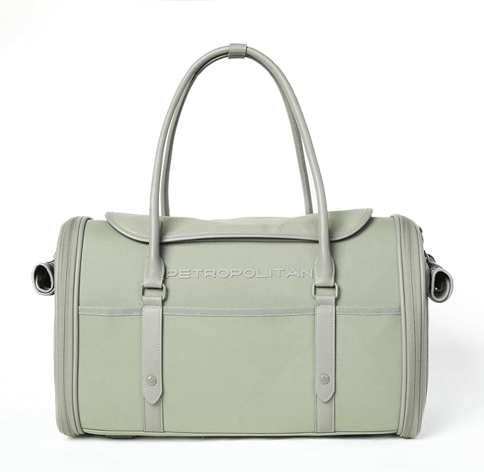 Soft-Sided Pet Carrier for Cats and Small Dogs – Stylish, Airline-Approved Travel Bag with Mesh Ventilation, Collapsible, Removable Pad and Safety Leash, Fits up to 16 lb