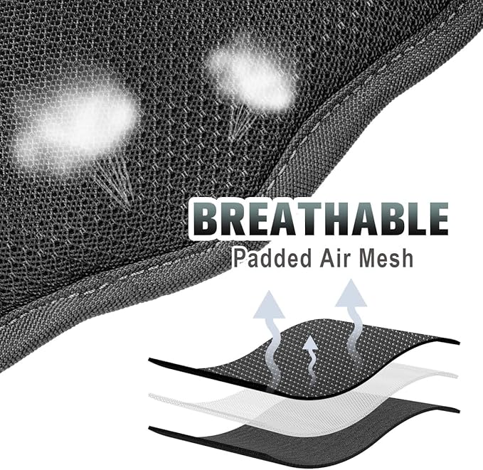 BARKBAY No Pull Dog Harness Large Reflective Dog Harness with Front Clip and Easy Control Handle for Walking Training Running with ID tag Pocket(Black,M)