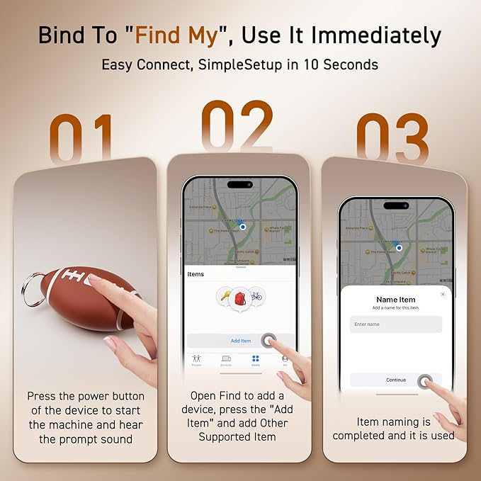 QDAN Dog Tracker, GPS Tracker for Dogs with Collar, Pet Tracker for Cat, Location Tracker, Smart Item Finder, No Charging, No Monthly Fee, IP67 Waterproof, Compatible for iOS Only
