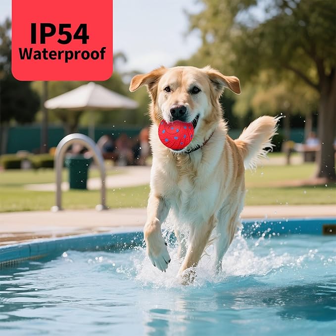 Smart Interactive Dog Toys, Activated Moving, Bouncing, Rotating Ball for Medium/Large Dogs, 2025 E-TPU Material, Motion-Activated Dog Ball to Keep Them Busy, IP54 Waterproof, Christmas Dog Gift