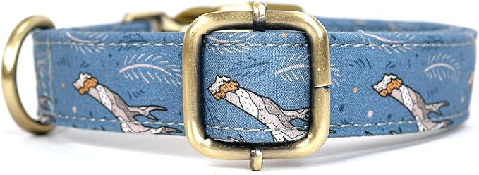 Personalized Dog Collar with Name and Phone Number Engraved,Adjustable Custom Puppy Collar,Organic Cotton Pet Collar for Small Medium Large Boy Girl Dogs