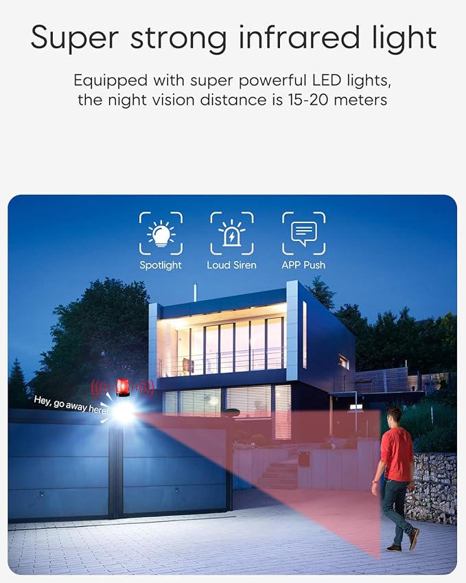 VSTARCAM 4MP Security Camera Outdoor, 2.5K HD WiFi Surveillance Cameras with 360 View, PTZ, Motion& Siren, 2-Way Audio, Full Color Night Vision, Waterproof, SD/Cloud (VS-CS69Q)