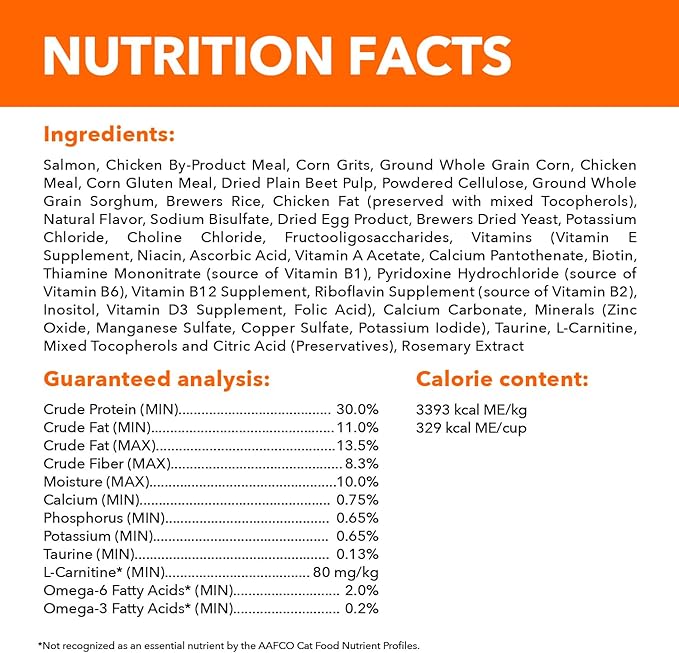 IAMS Proactive Health Indoor Weight Control & Hairball Care Adult Dry Cat Food, Salmon Recipe, 16 lb. Bag