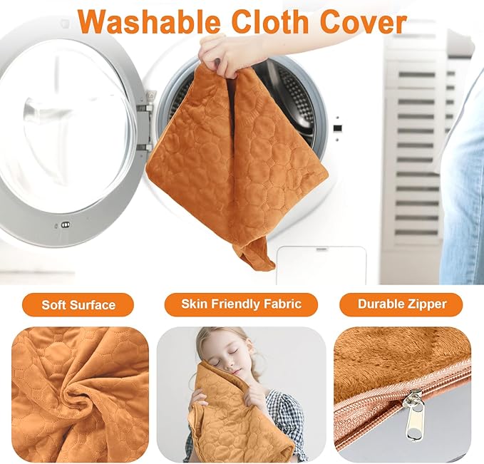 Cat Heating Pad, 6 Adjustable Temperature & 5 Timer Options, 15.7'' x 27.5'' Pet Heating Pad for Cats Dogs, Waterproof Indoor Outdoor Electric Heated Cat Bed Dog Mat with Chew-Resistant Cord (Brown)