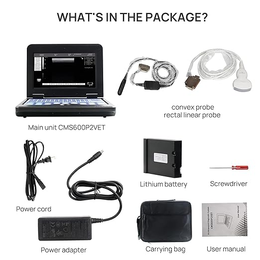 CONTEC USA Veterinary Laptop Machine Ultrasound Scanner Newest Horse/Equine/Cow/Sheep use (Convex & Rectal Linear Probe)