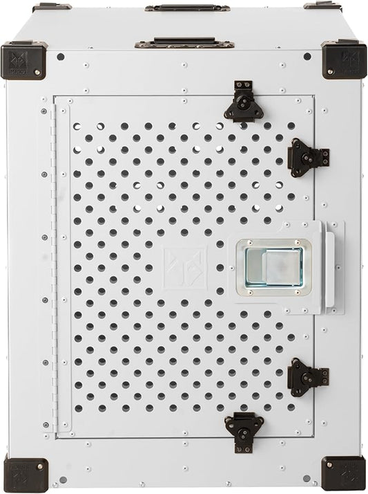 Impact Indestructible High Anxiety Dog Crate for Large Dogs - Heavy Duty Escape Proof Indoor Dog Kennel with Powder-Coated Aluminum - Ideal for Escape Artists (White, 40" (40.5" L x 23" W x 29" H)