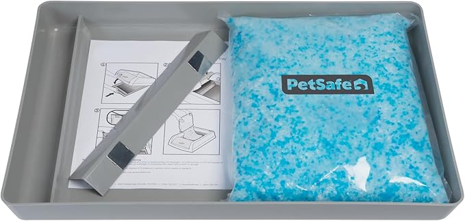 PetSafe ScoopFree Reusable Tray with Crystal Litter - Reduces Waste - Durable Plastic Litter Insert - Fast-Acting Odor Control - Easy to Clean - Self-Cleaning Litter Box Compatible