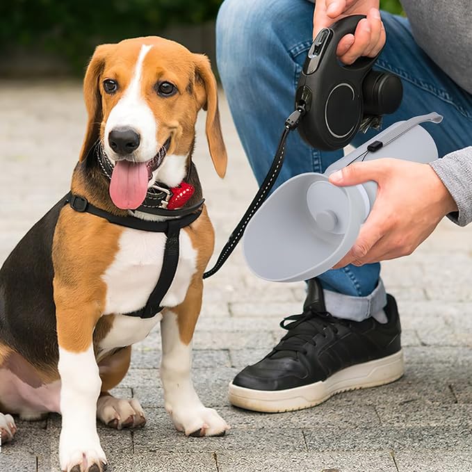 Portable Silicone Dog Water Dispenser Pet Drinking Bottle Outdoor Bowl for Hiking Walking Travel