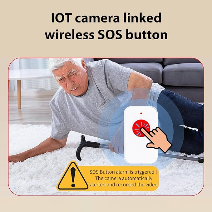 3MP Security Camera 2.4G WiFi Smart Indoor Monitoring Cam with Night Viewing 2-Way Audio Phone APP Remote Control Motion Detection for Pet Home Security Monitor Intelligent Alarm System