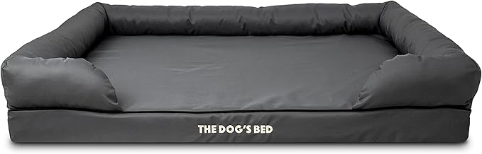 The Dog’s Bed, Dog Bed XXL Grey, Memory Foam, Pain Relief: Arthritis, Hip & Elbow Dysplasia, Post Surgery, Lameness, Supportive, Calming, Waterproof Washable Cover, Veterinary Approved