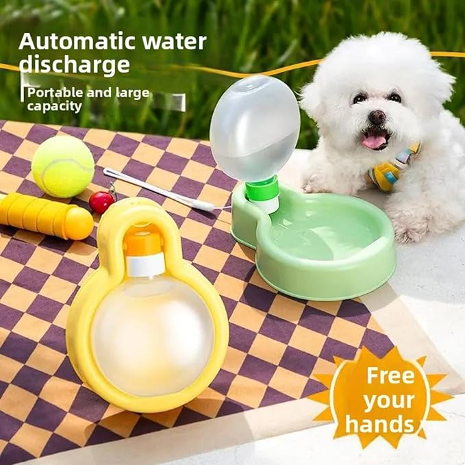 Dog Water Bottle Convenient Leak-Proof Dog Water Bottle Capacity 12 Oz (350 ml).Ldeal for Dogs on Outdoor Walks and Traveling.(Green, 12 Ounces)