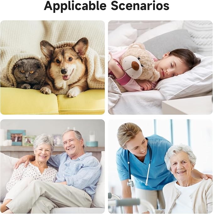 2K Baby Monitor with Phone App, 360° Pan-Tilt Indoor Camera for Home Security, AI Human/Pet Detection, Night Vision, 2-Way Talk, WiFi 2.4G/5G, SD/Cloud Storage, Compatible with Alexa