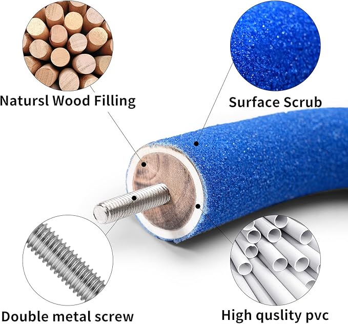 U Shape Parrot Perch Stand Toy Bird Platform Sand Paw Grinding Clean Stick Exercise Conure Budgie Cockatiel Cage Accessories (Blue)