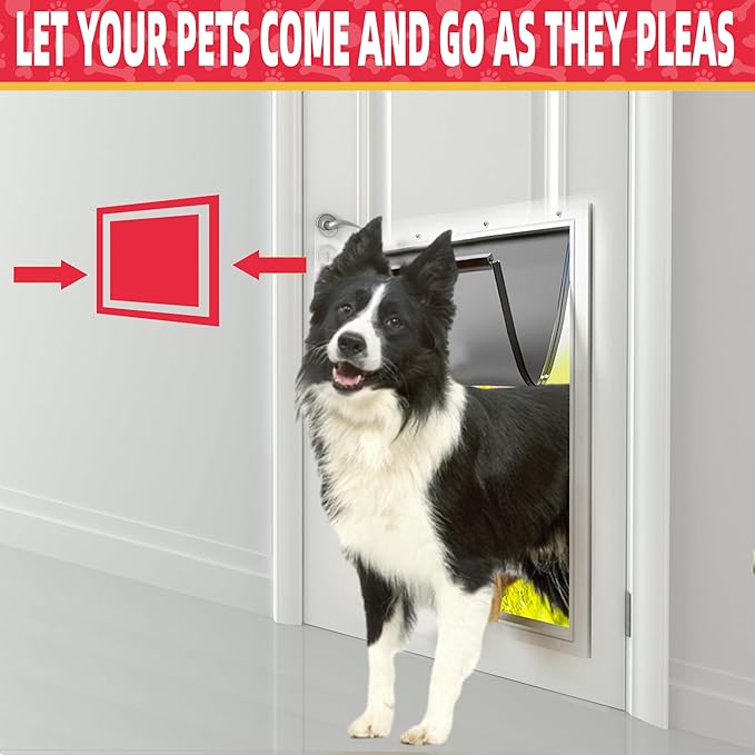 2PACK Medium Dog Door Replacement Flap with Screws, Doggie Door Replacement Flaps Compatible with PetSafe Freedom Doggie Doors PAC11-11038, 8 1/8" X 12 7/8", Weather Resistant and Easy to Install