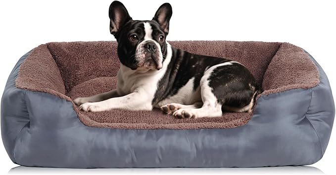 Small Dog Bed, Soft Breathable Dog Bed Machine Washable, Pet Bed with Anti-Slip Bottom