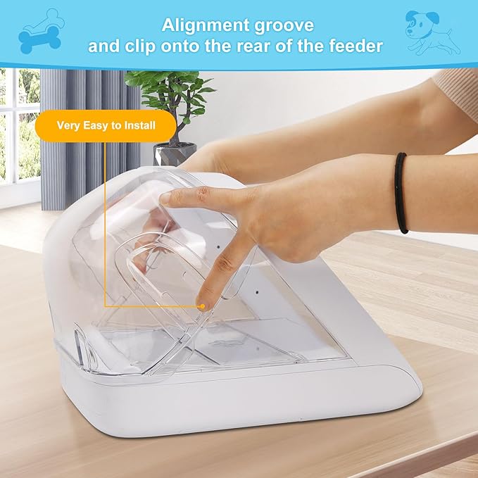 Pet Feeder Rear Cover for Pet Feeder & Connect, YOIHABV Cat Feeder Cover, Help Ensure Persistent Pets Can't Access/Steal Food from The Rear of The Cat Feeder While Lid is Open(2 Pack)