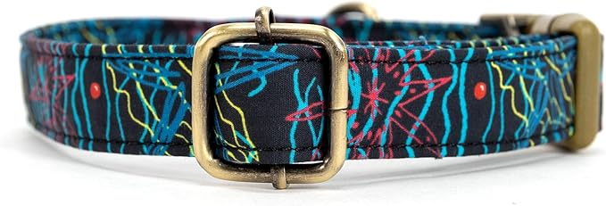 Personalized Dog Collar with Name and Phone Number Engraved,Adjustable Custom Puppy Collar,Organic Cotton Pet Collar for Small Medium Large Boy Girl Dogs