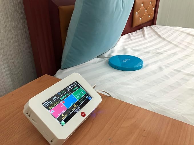 SkyPad FDA-Cleared Contact-Free Heart & Breathing & Sleep Apnea & Seizure Monitor, Adult & Children Home Health Care - Senior & Nursing Home - Remotely Monitor Wellness via app - Emergency Alert Call