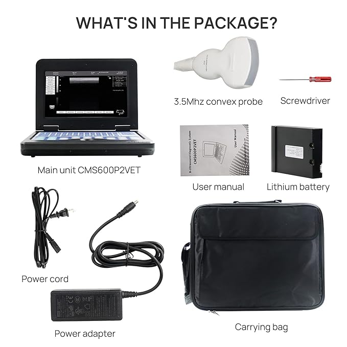 CONTEC Veterinary Portable Ultrasound Scanner For Pregnancy Check On Animals Horse Equine Goat Sheep Dog With 3.5MHz Convex Probe