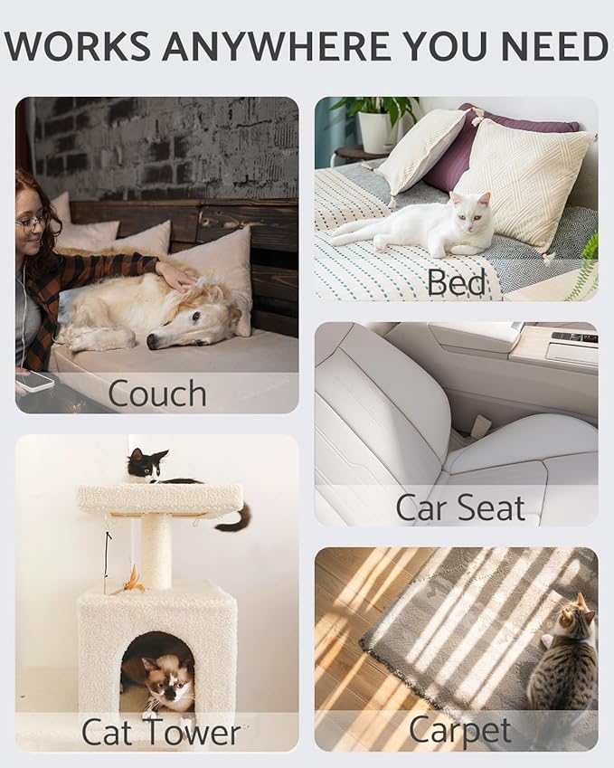 Pet Hair Remover, Reusable Cat & Dog Hair Removal Tool, Fur Removal Tool, Reusable Lint Roller for Furniture, Couch, Carpet and Bedding, Easy to Use & Clean Out