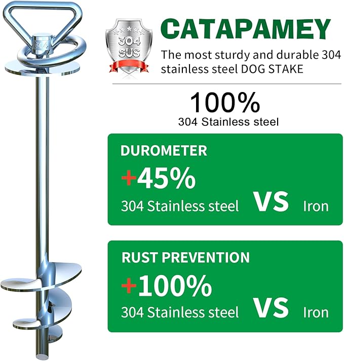 Dog Tie Out Cable and Stake,(up to 200lbs) 360° Swivel Dog Run Anchor -with 30FT Heavy Duty Cable,Runner for Yard-Dog Stake for Yard Outdoor Camping