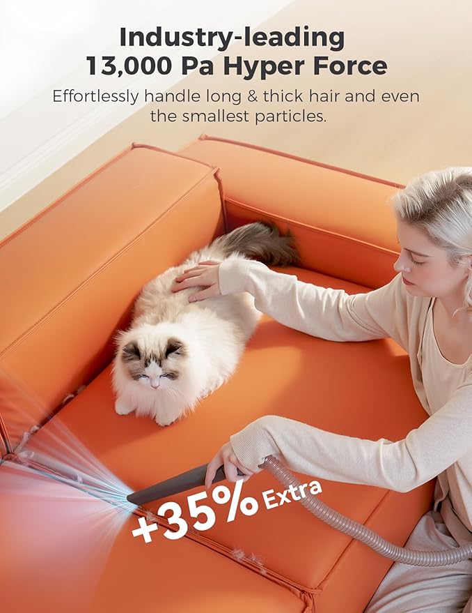 Dog Grooming Kit, FurEase Dog Grooming Vacuum with Dog Clippers for Grooming, 13000Pa Powerful Dog Vacuum for Shedding Grooming with 5 Pet Grooming Tools