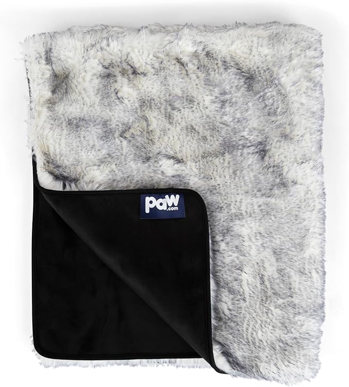 PupProtector Luxe Waterproof Throw Blanket for Dogs and Cats, Pet Blanket Cover for Couches, Sofas, Beds, Car Seats, Furniture, Calming Soft Faux Fur, Arctic Fox, Large (80" L x 62" W)