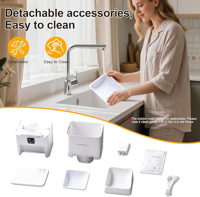 Automatic Cat Feeder with Camera, 1080P HD Night Vision 5G WiFi Smart Pet Feeder for Cats & Dogs – App Control, Timed Feeding, Portion Control, Two-Way Audio, Dual Power Supply