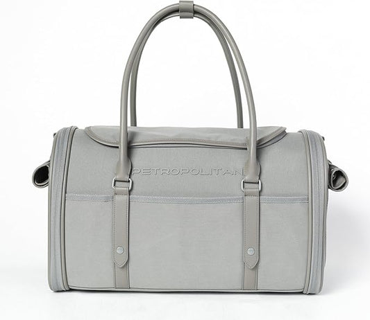 Soft-Sided Pet Carrier for Cats and Small Dogs – Stylish, Airline-Approved Travel Bag with Mesh Ventilation, Collapsible, Removable Pad and Safety Leash, Fits up to 16 lb