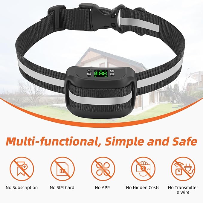 2-in-1 GPS Wireless Dog Fence & Remote Training Collar, Portable Pet Containment System, Electric Dog Fence, Beep/Vibration/Shock Correction Mode, 1 Collar Receiver