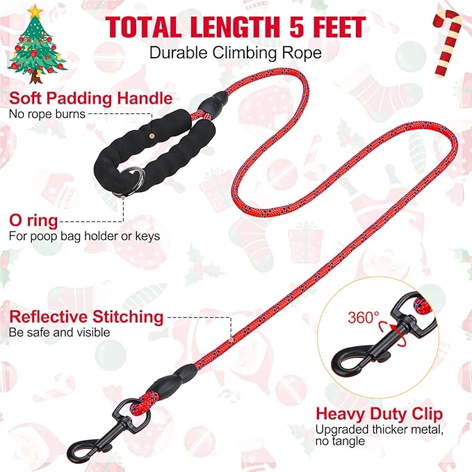 BEAUTYZOO Step in Dog Harness and Leash Set,Reflective Dog Harness No Pull No Choke Puppy Harness for Small Medium Large Dogs Cats,Soft Padded Mesh Vest Harnesses for Girl and Boy Pets,Christmas XS