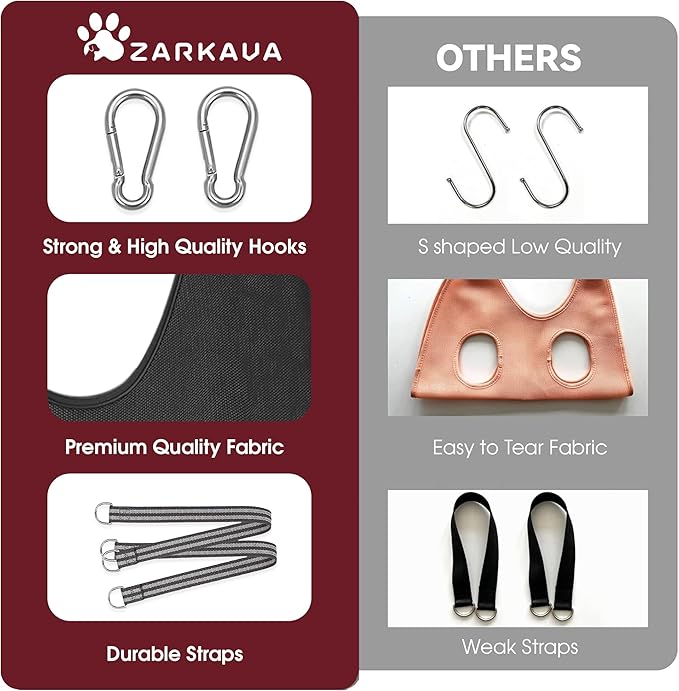 Large Dog Grooming Hammock – Dog Grooming Hammock for Large Dogs up to 60 lbs | Pet Grooming Kit with Brush, Nail Clippers, File & Gloves for Easy at-Home Grooming & Stress-Free Care