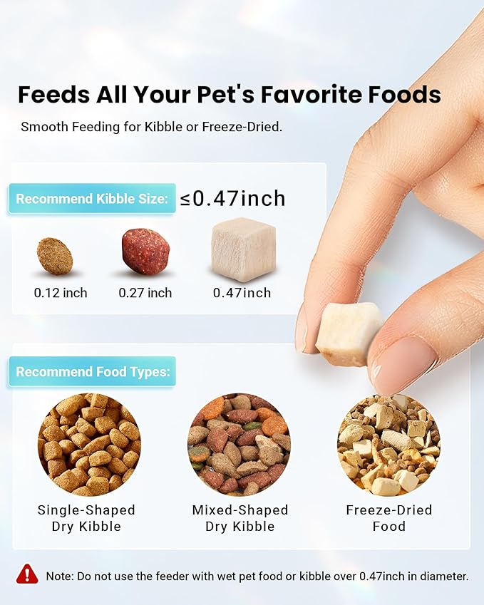 Automatic Cat Feeder for 3 Cats, 6L/25 Cup Cat Food Dispenser with Strong Anti-Jam System, Dual-Effect Desiccant, Smart WiFi App Control Pet Feeder, Automatic Dog Feeder for Cats and Small Dog