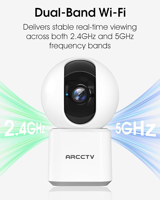Cameras for Home Security, Pet Camera with WiFi 6&5GHz/2.4GHz, Motion Tracking Never Miss a Moment, 2-Way Audio, Night Vision, Compatible with Alexa Upgrades Your Idoor Security