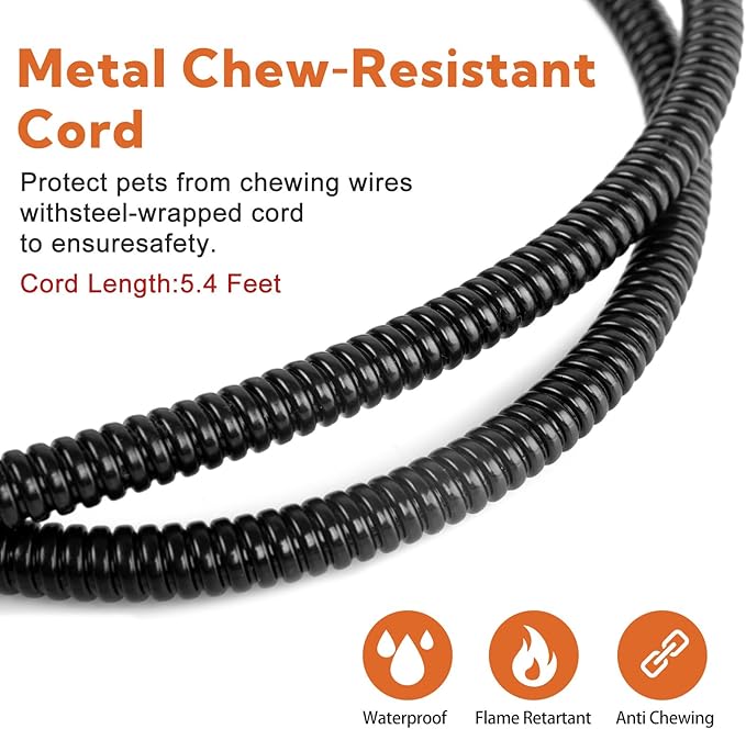 Heating Pad for Cats and Dogs Outdoor,Indoor Warming Cat Heating Pad, Waterproof，Chew Resistant Cord (Grey, 16 X 12)