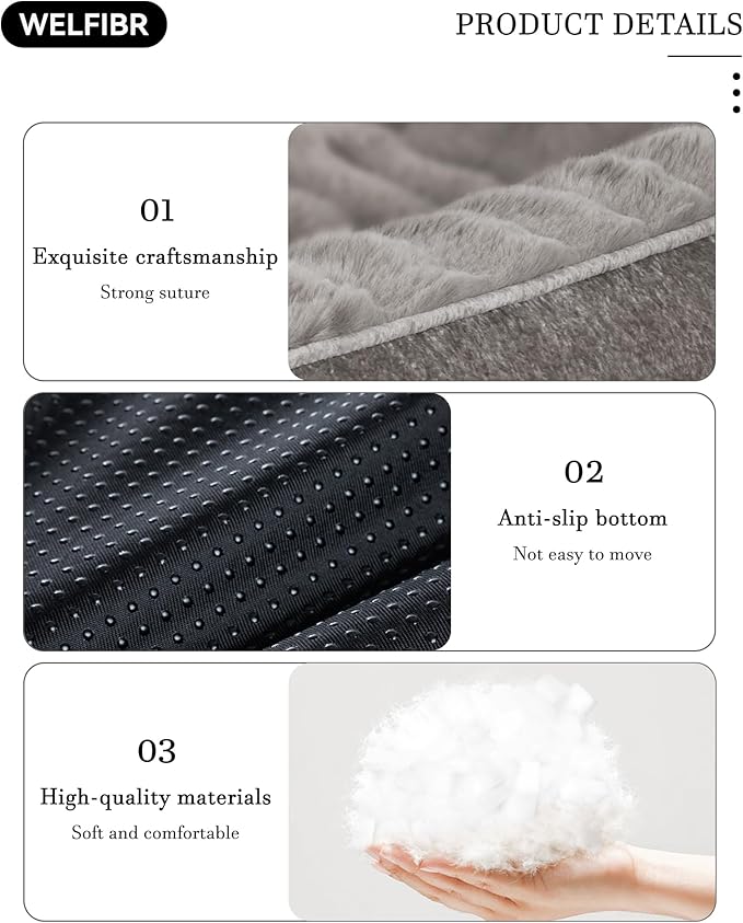 48" Dog Couch Bed for Large Dogs, Orthopedic Dog Sofa with Thick Supportive Foam, Washable Removable Cover, Furniture-Style Pet Bed for Living Room