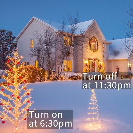 Minoston Outdoor Smart Plug, WiFi Outlet, IP65 Weatherproof, Compatible with Alexa, Google Assistant, Timer & Countdown by Smart Life APP, No Hub Required, FCC Certified, 2 Pack (MP22W)