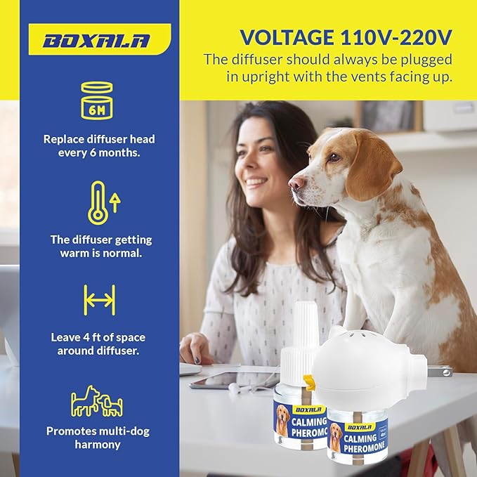 Pheromone Diffuser for Dogs: Calming Pheromone Diffuser Kit - Dog Calming Diffuser - Calming Pheromones - Dog Anxiety Relief (X Large)