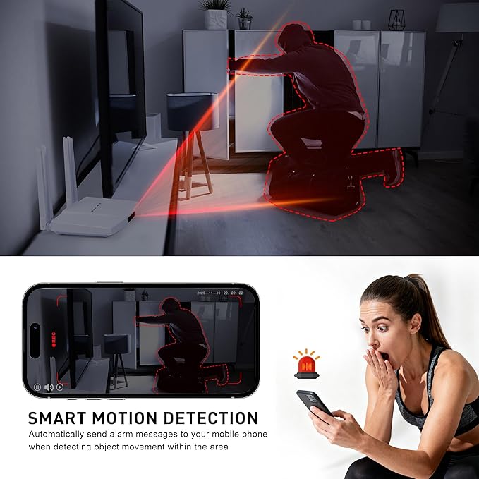 Home 4G Camera - Mini Indoor WiFi Cameras - Small Wireless Security Cam - Mobile Remote Viewing - High Speed Internet Router