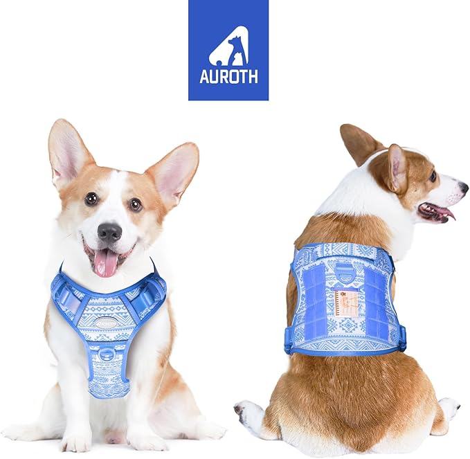 AUROTH Tactical Dog Harness for Large Dogs No Pull Adjustable Pet Harness Reflective K15 Working Training Easy Control Pet Vest Military Service Dog Harnesses