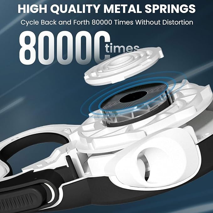 Best Dog Supplies 4-in-1 Anti Pull Retractable Dog Leash 26ft/8Meter Long with Flashlight and Poop Bag Dispenser for Medium Large Dogs - White