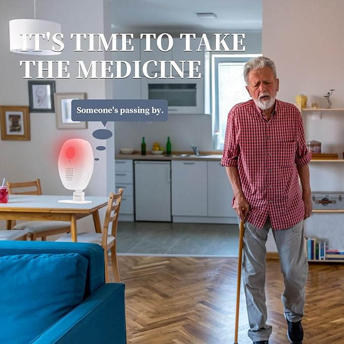 Waytronic Wireless Motion Sensor Alarm Indoor,Door Motion Activated Bell for Home Doorway,Business Entry,Garage Security,Store Entrance,Pet/Elderly/Dementia Patient Monitoring,(1 Receiver+1 Sensor)