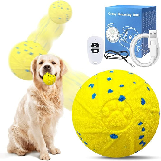 Dolita Interactive Dog Toy with Remote 3 Modes Tough Chewers Dog Ball, Smart Automatic Rolling Ball, E-TPU Material for Aggressive Chewers, Large/Medium Dogs