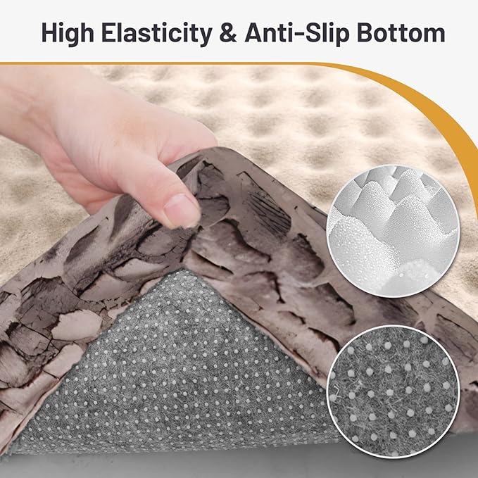 Dog Crate Pad, Soft Foam Pet Bed Mat for Small Medium Dogs, Anti Slip Floor Pet Mat Sleeping Bed, Dog Washable Pad for Crates, Kennel