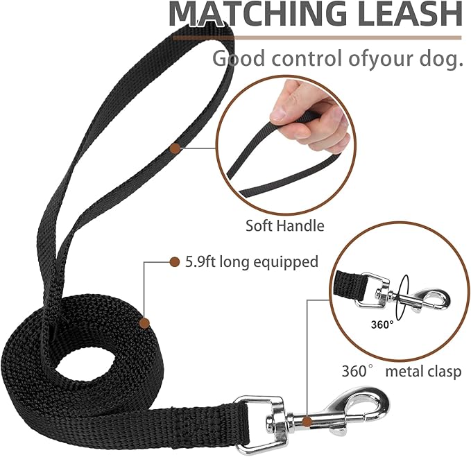 PUPTECK Soft Mesh Dog Harness and Leash Set Pet Puppy Cat Comfort Padded Vest No Pull Harnesses