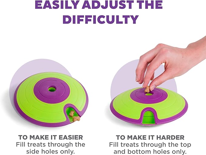 Outward Hound by Nina Ottosson Dog Treat Maze Dog Puzzle Enrichment Toy, Level 2 Intermediate, Green