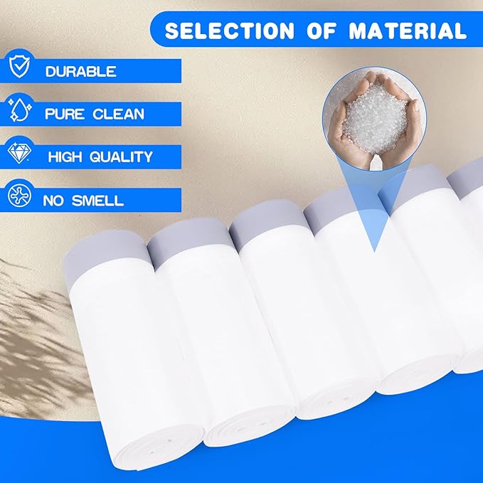 120 Pack Automatic Litter Box Liners, Compatible with SCOOPER YOUNG & SCOOPER LUXURY PRO & Litter Robot 4/3 Self-Cleaning Litter Boxes, Drawstring Cat Litter Bags (Not for SCOOPER SE)