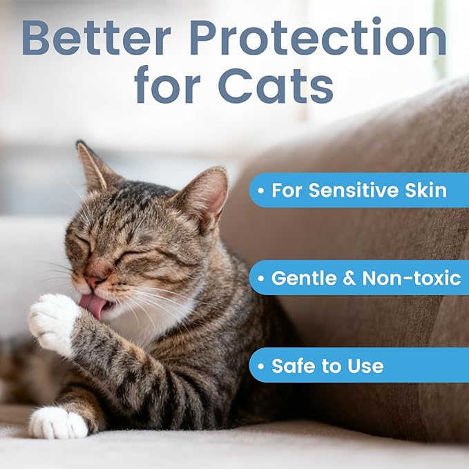 Waterless Cat Shampoo with Brush and Cloth, 6.8 FL OZ Cat Shampoo and Conditioner, Cat Dry Shampoo, No Rinse Formula for Quick Clean, Care for Cats and Kittens with Itching & Sensitive Skin