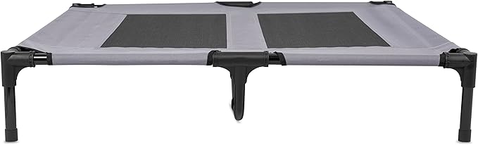 Internet's Best Dog Cot | 36 x 30 | Elevated Dog Bed | Cool Breathable Mesh | Indoor or Outdoor Use | Medium | Grey