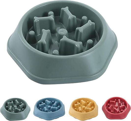 Slow Feeder Dog Food Bowl – Interactive Dog Food Dish for Breeds, Bowl Designed to Slow Eating, Promotes Healthy Digestion and Prevents Bloat, Ideal for Cats and Dogs